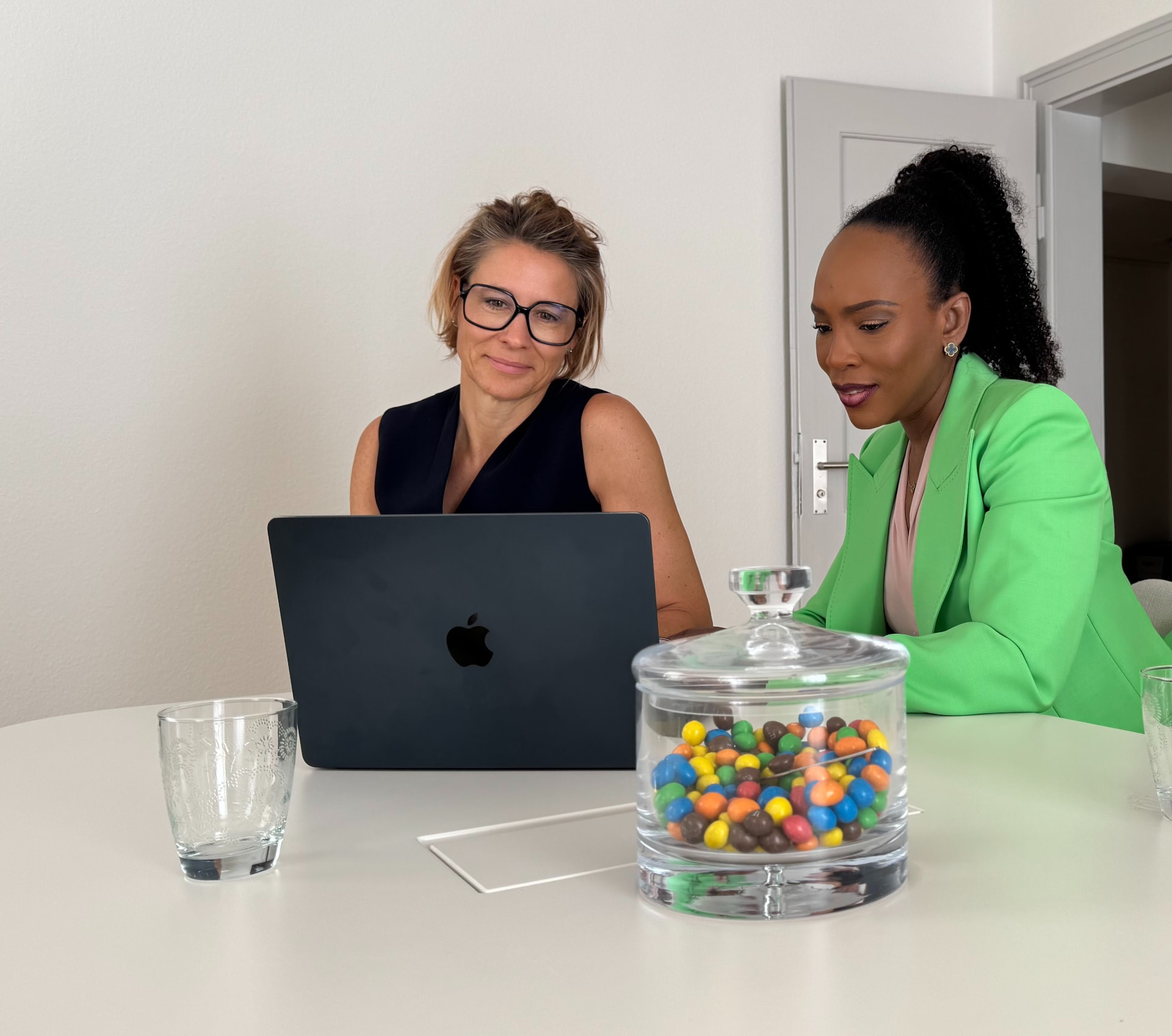 Calabar Capital founders reviewing investment materials